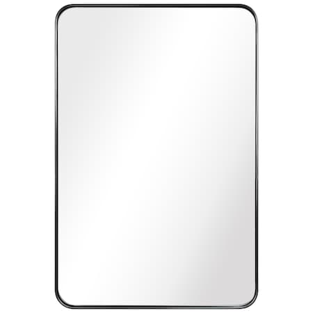 Solid Storage Supplies Ultra Brushed Black Stainless Steel rectangular Wall Mirror SO2958926